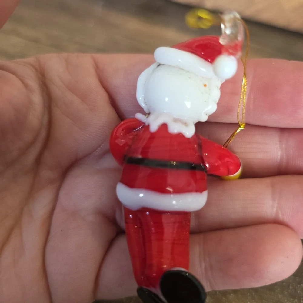 Art Glass‎ Santa Claus Christmas Tree Ornament Figurine 3